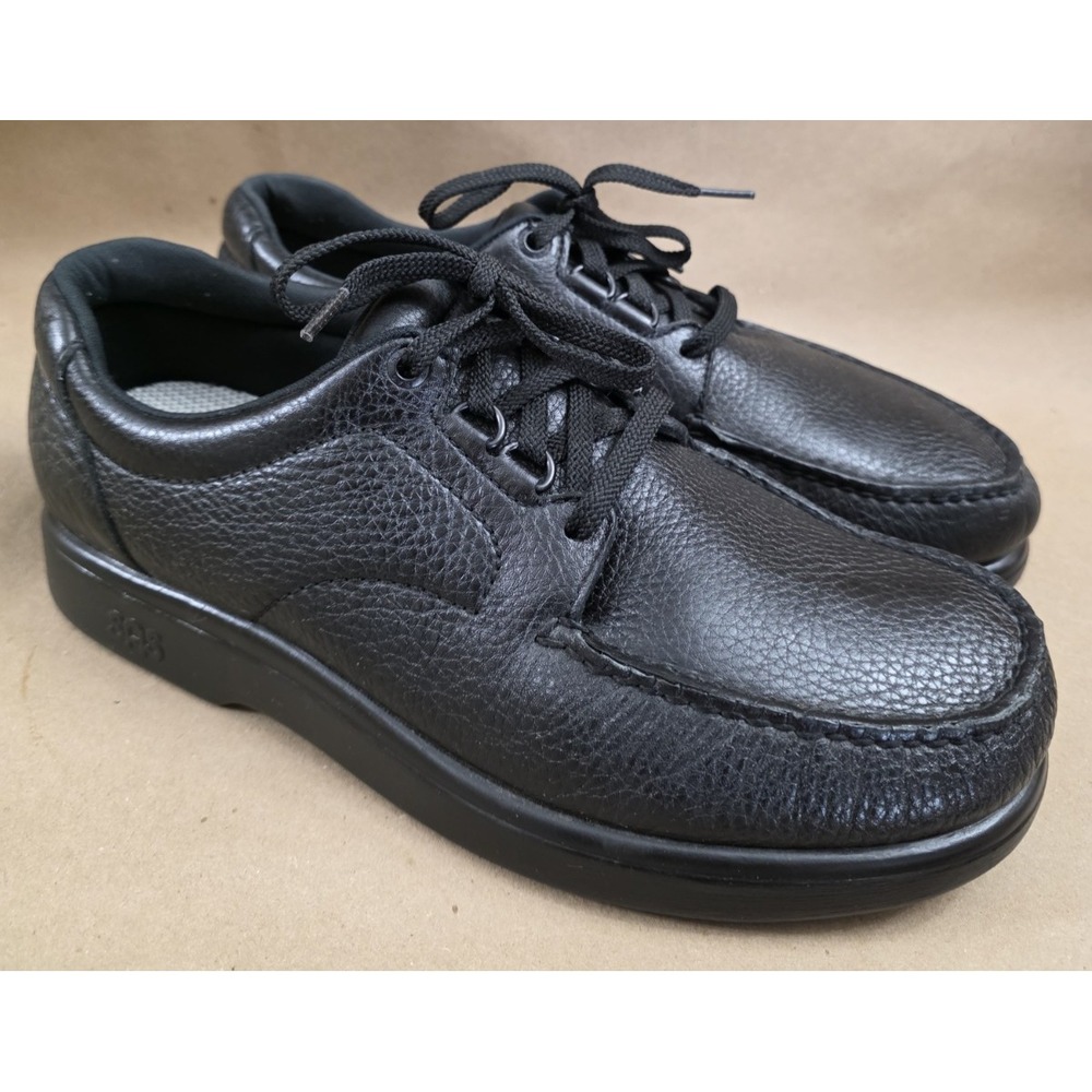 SAS Bout Time (Sz 11.5 M) Shoes Mens Black Leather Comfort Walking Moc Toe